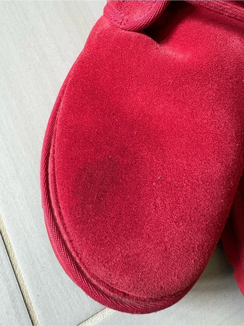 UGG Neumel Red Suede Lace-Up Boots